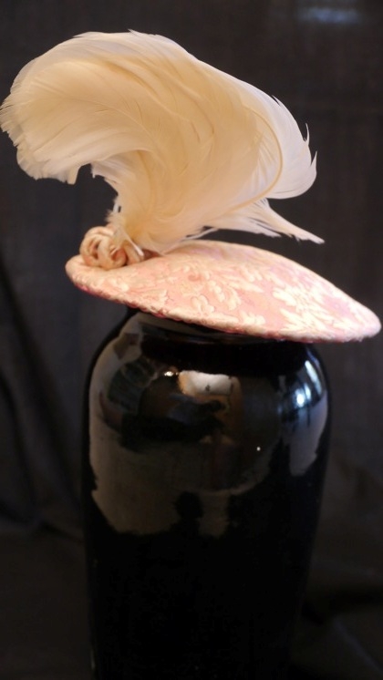 Photo of Li Ling-Ai's Nick Savage pink brocade hat.