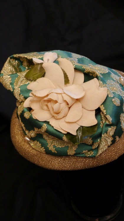 Photo of gold-banded camellia hat by Nick Savage