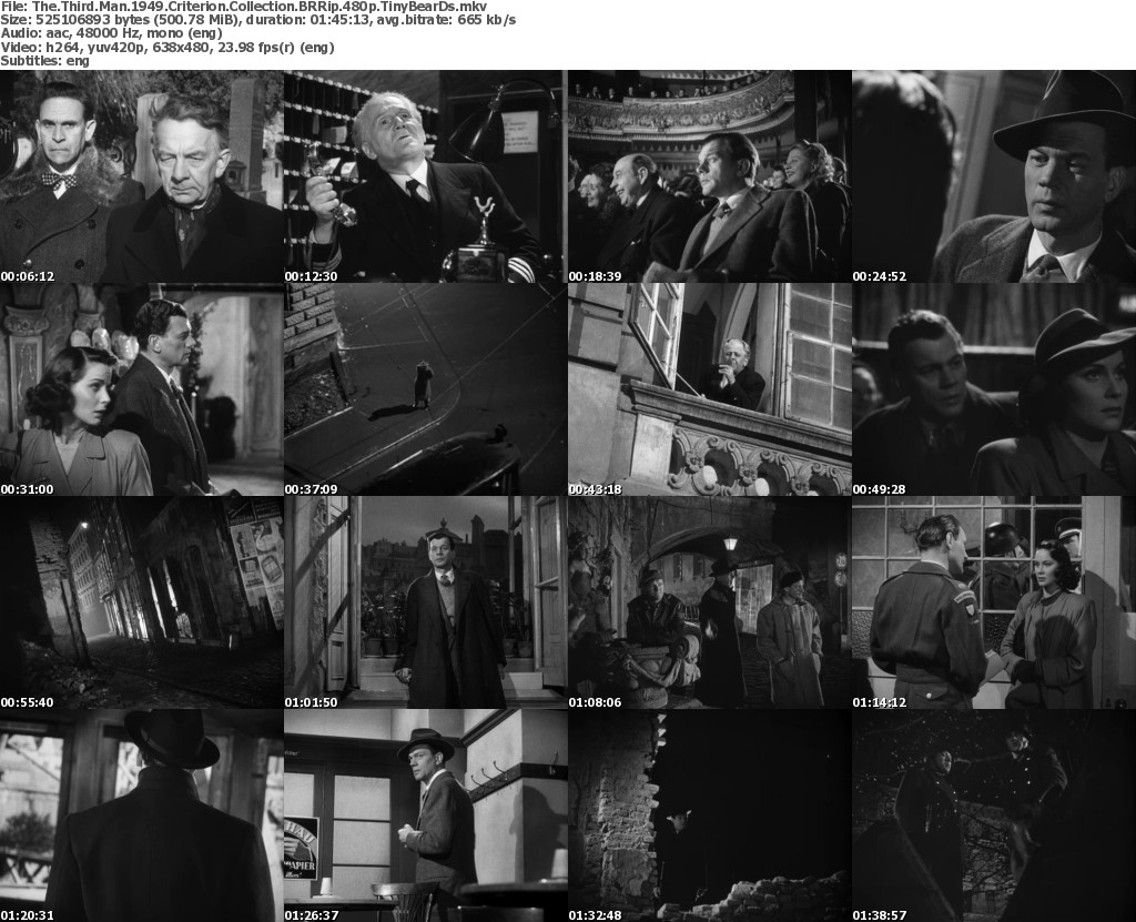 Screen shots from THE THIRD MAN