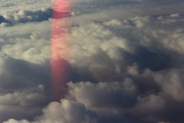 light ray in clouds