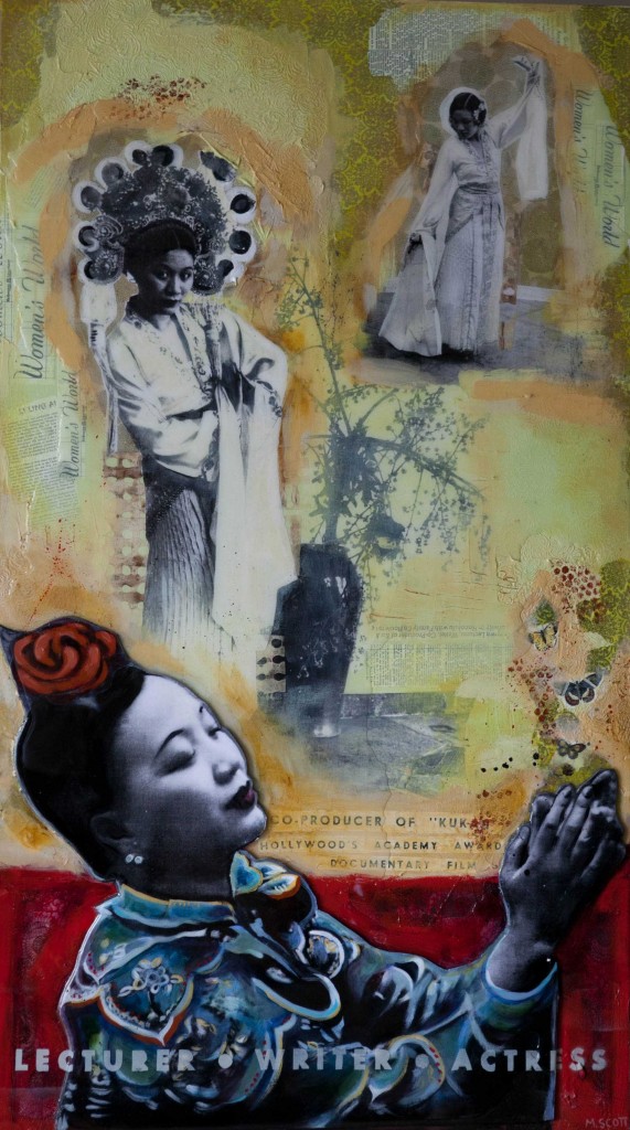 "Heroine (Miss Li Ling Ai)" Mixed Media by Michelle Scott