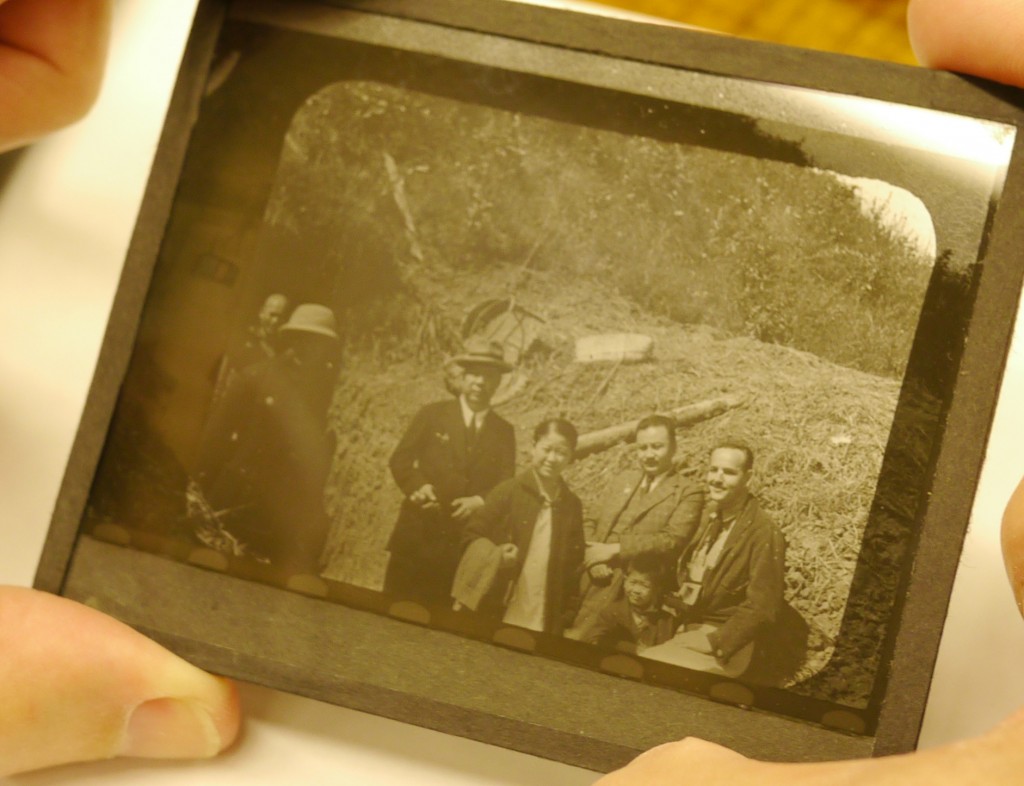 1937 Nanking bomb shelter.  Dr. Betty Li and Rey Scott (far right) with Betty's son Andrew Li